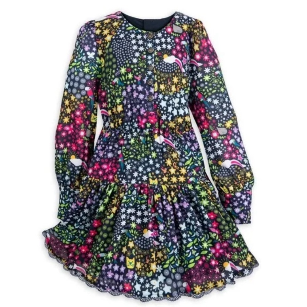 Disney store Encanto long sleeve pattern dress size 7/8 EUC!